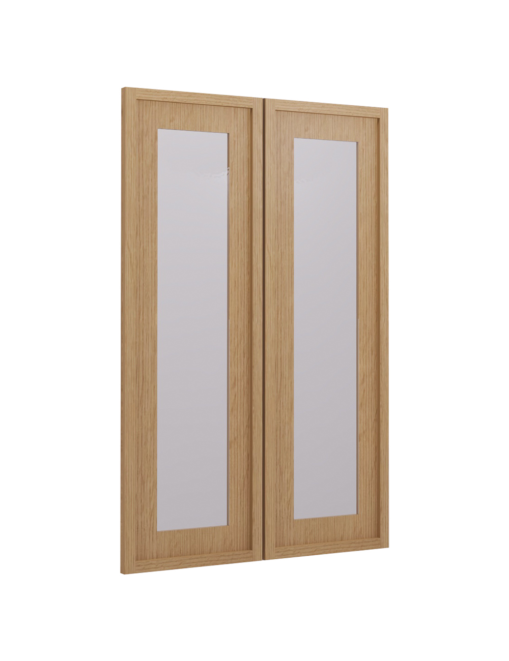 PH-W2436BGD: Petit Oak Shaker 24″ Glass Door