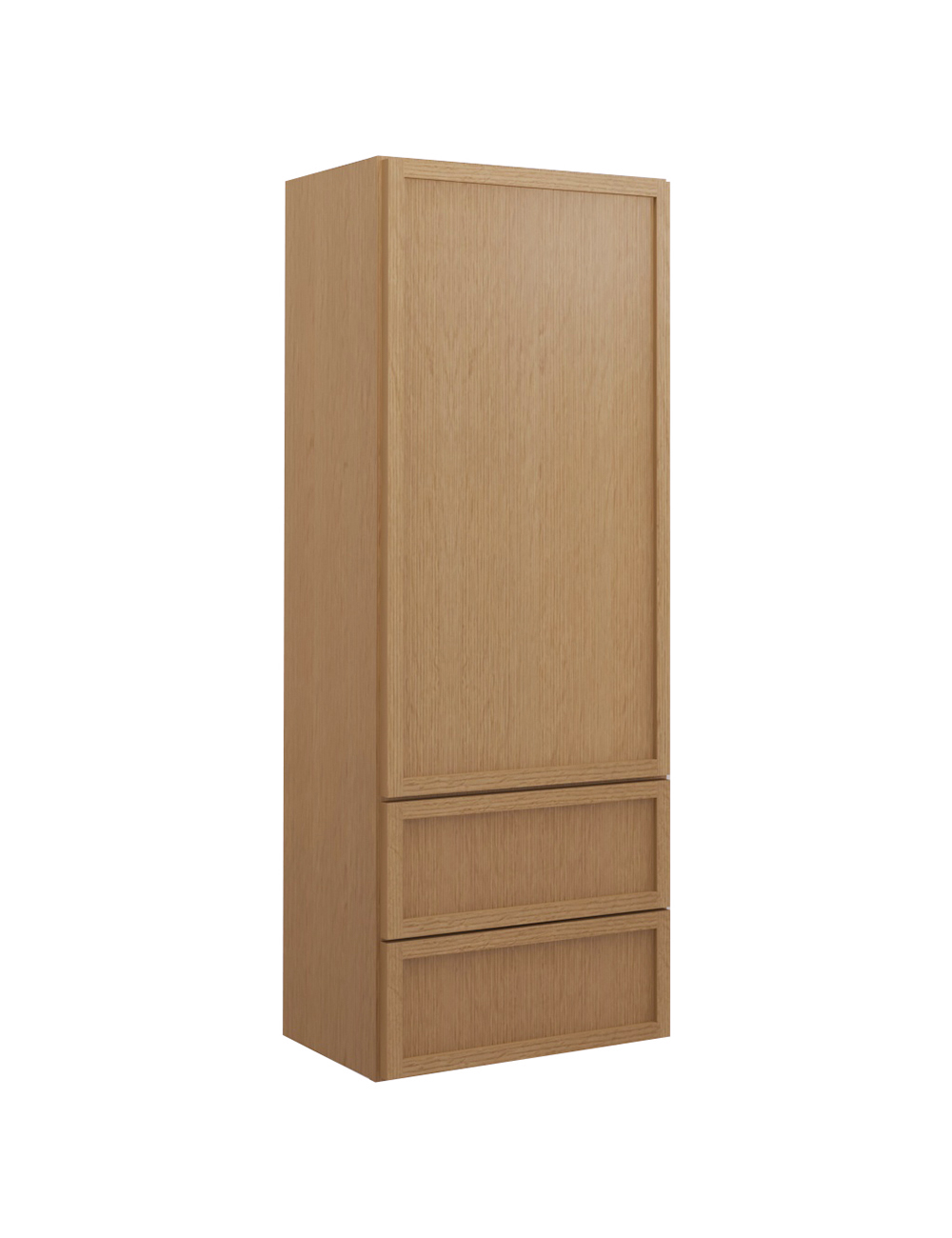 Petit Oak Shaker W2d1848 Drawer Wall Cabinet Closed