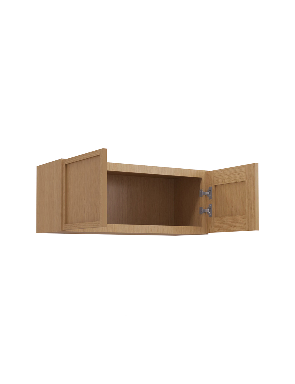 PH-W3012B: Petit Oak Shaker 30″ Double Door Bridge Wall Cabinet
