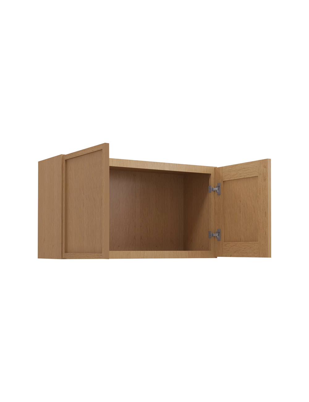 PH-W3318B: Petit Oak Shaker 33″ Double Door Bridge Wall Cabinet