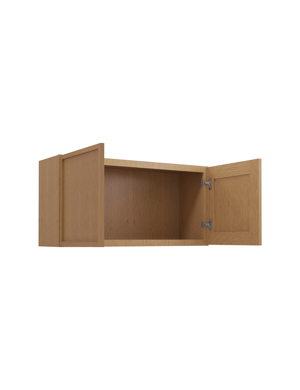 PH-W3618B: Petit Oak Shaker 36″ Double Door Bridge Wall Cabinet