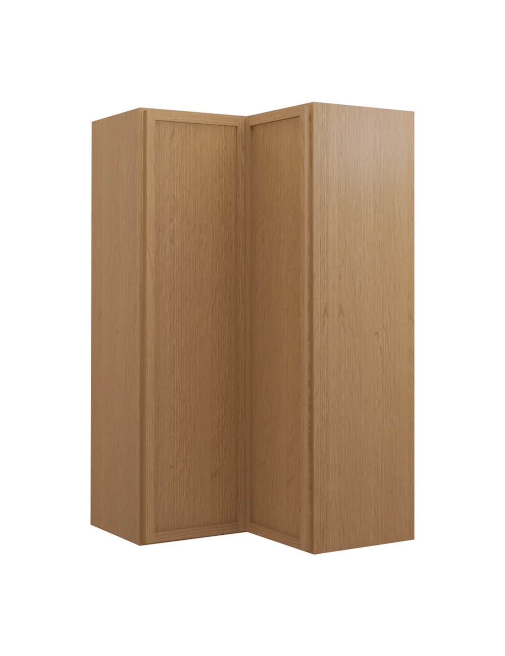 Petit Oak Shaker Wsq2442 Corner Wall Cabinet Closed
