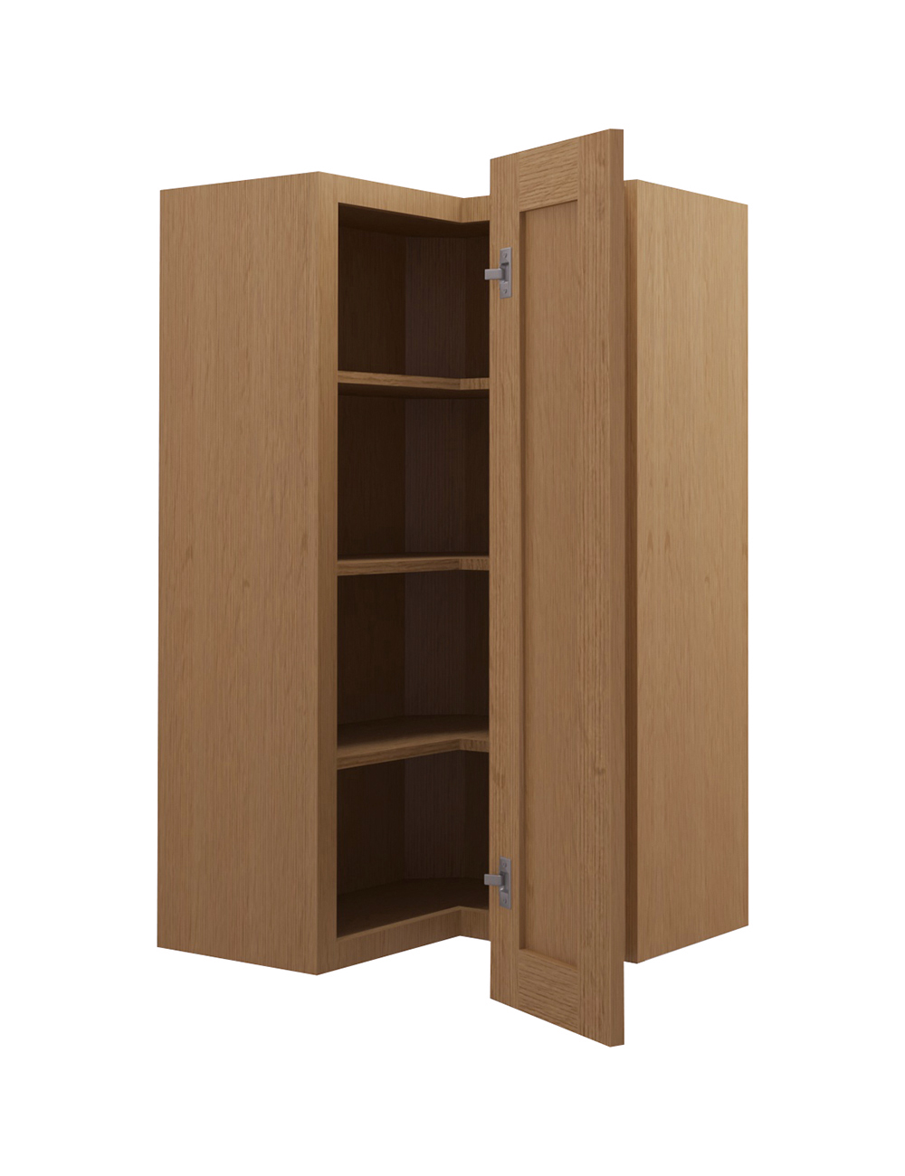 PH-WSQ2442: Petit Oak Shaker 24″ Corner Wall Cabinet