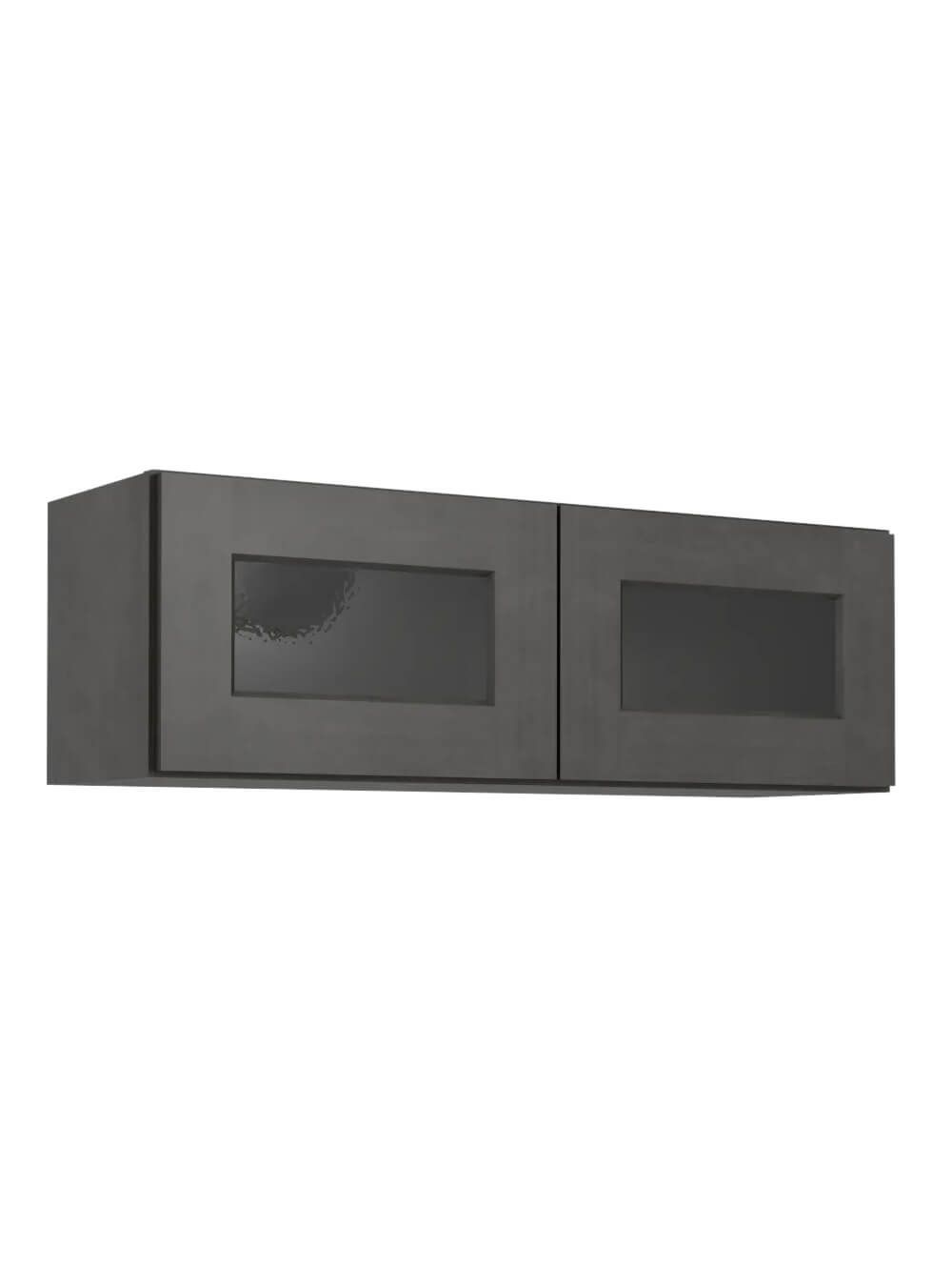 Shaker Cinder W3612gd Glass Door Wall Stacker Closed