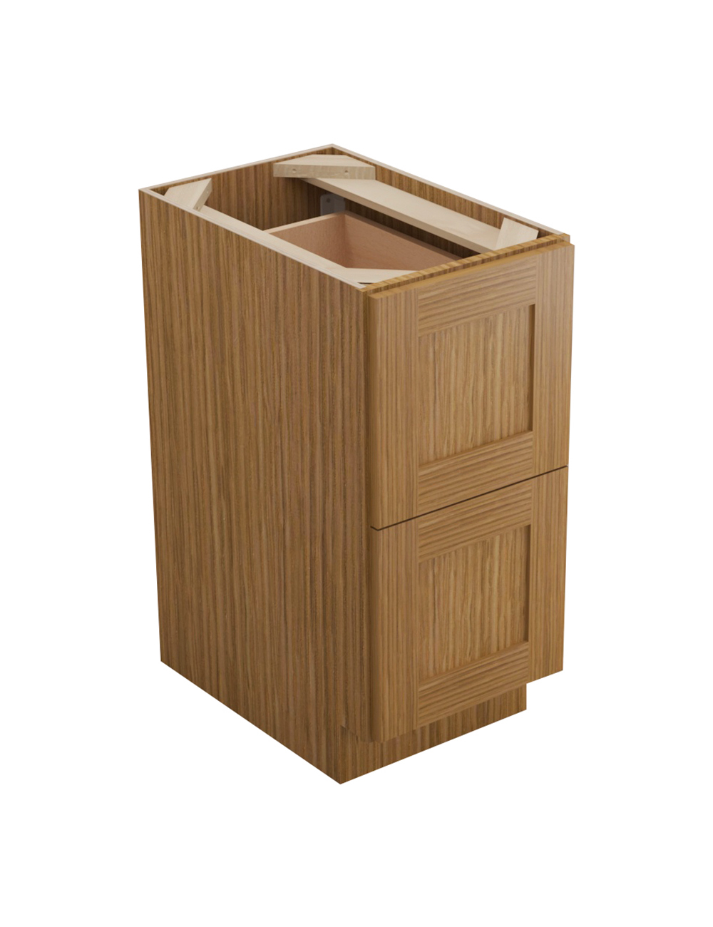 Woodland Brown Shaker 2db15 Drawer Base Cabinet Closed