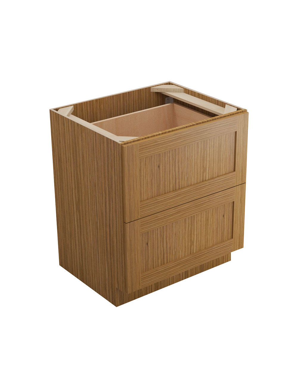 Woodland Brown Shaker 2db30 Drawer Base Cabinet Closed