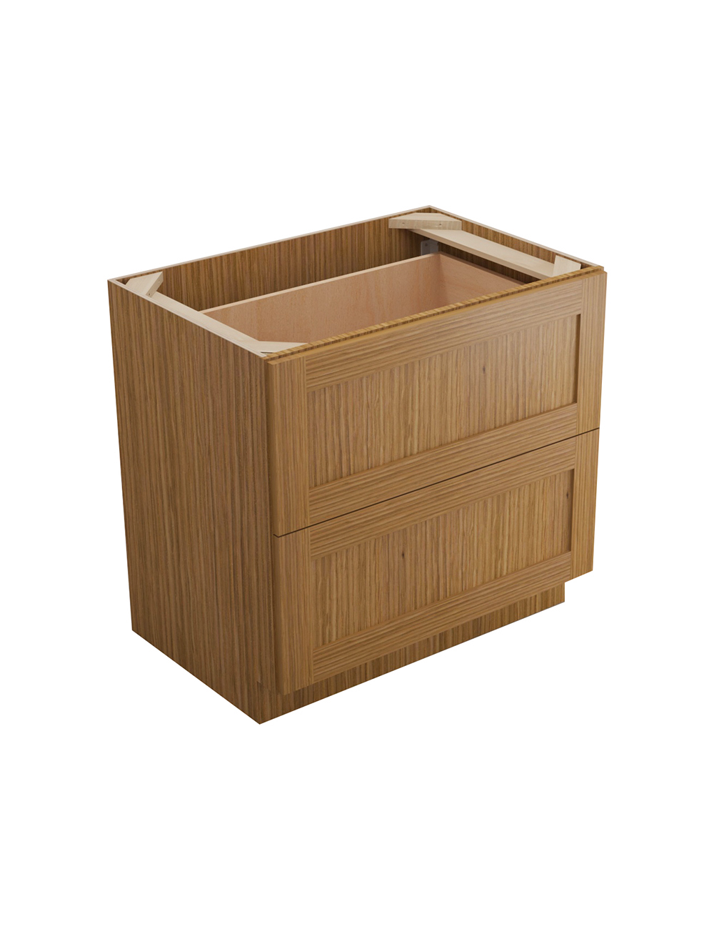 Woodland Brown Shaker 2db36 Drawer Base Cabinet Closed