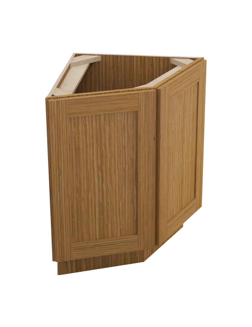 Woodland Brown Shaker Ab24 Angle Base End Cabinet Closed