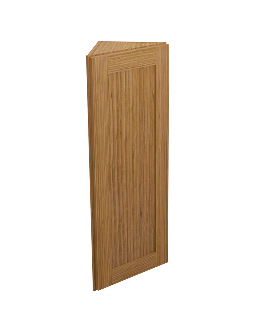 Woodland Brown Shaker Aw42 Angled Wall End Cabinet Closed