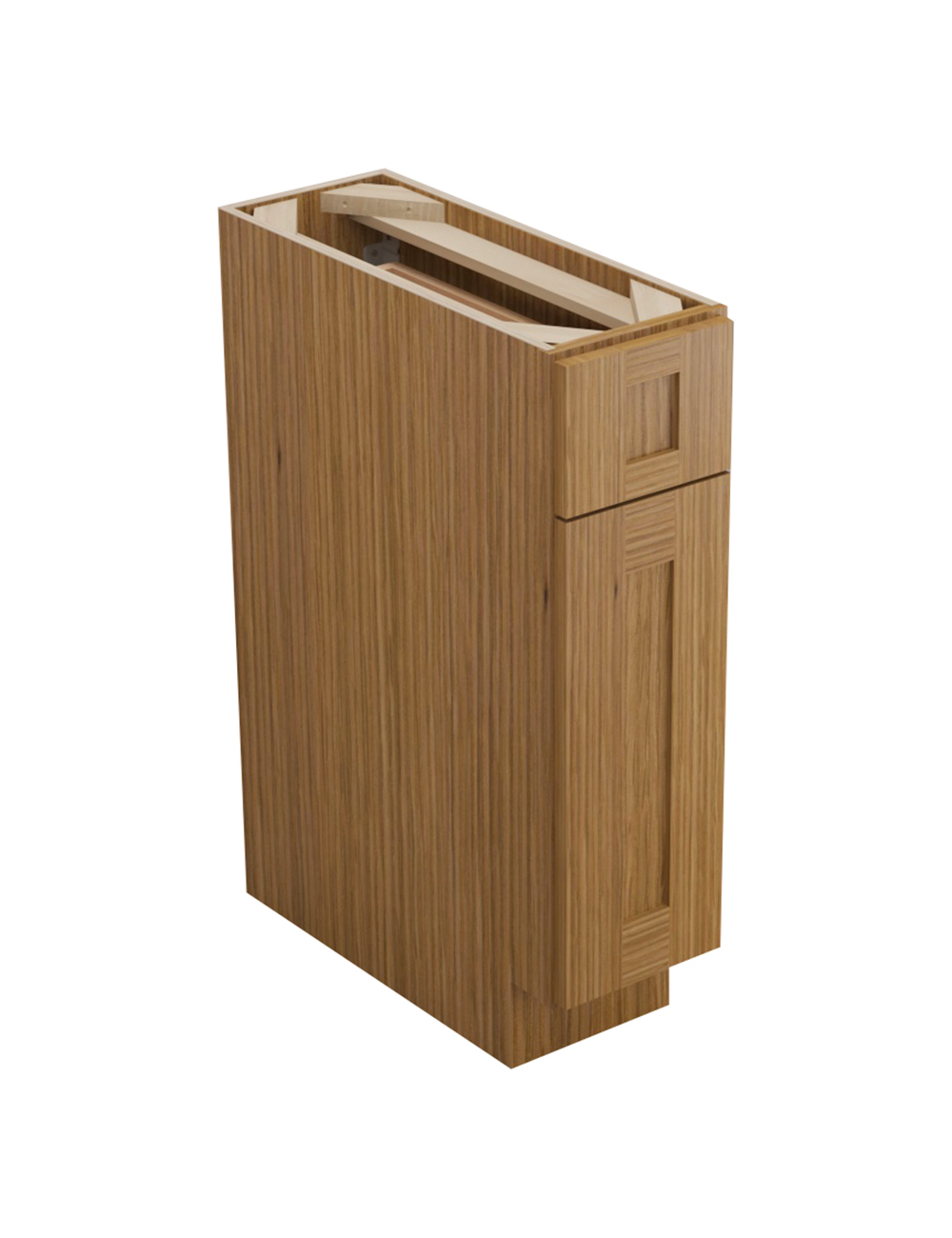 Woodland Brown Shaker B09 Drawer Base Cabinet Closed