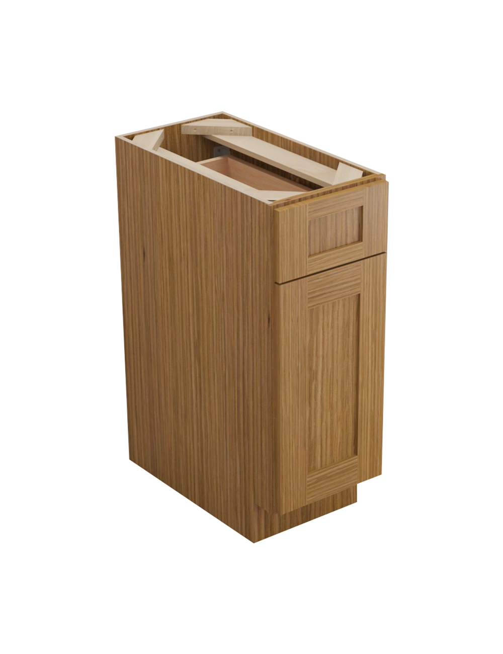 Woodland Brown Shaker B12 Drawer Base Cabinet Closed