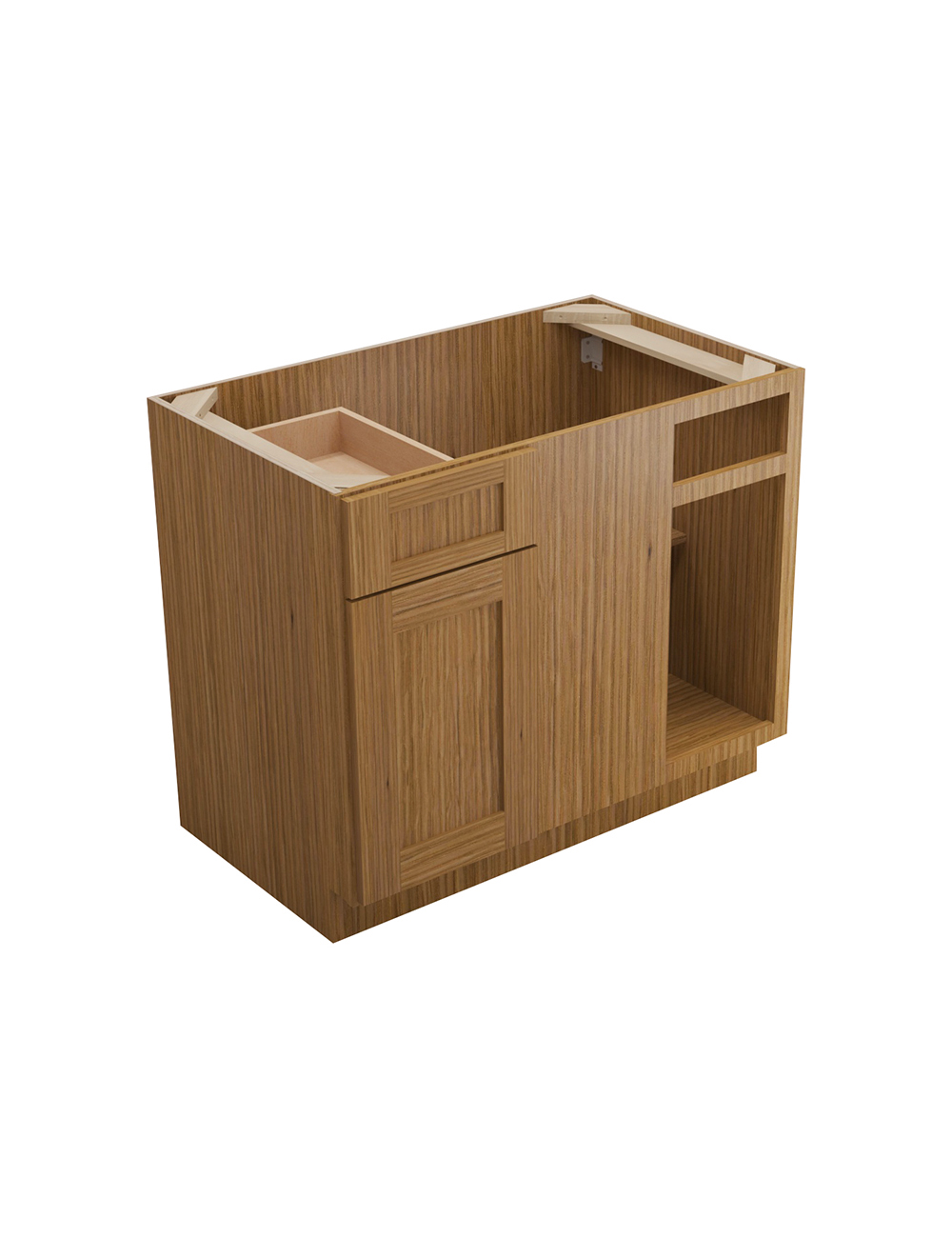Woodland Brown Shaker Bblc4245 Blind Corner Base Closed