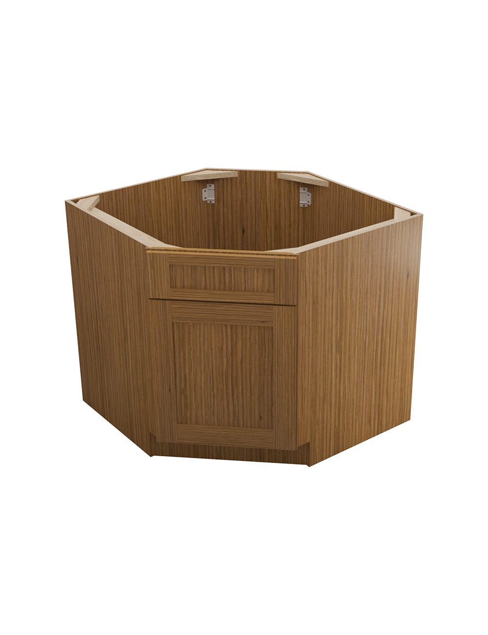 Woodland Brown Shaker Bdcf36 Diagonal Corner Sink Base Closed
