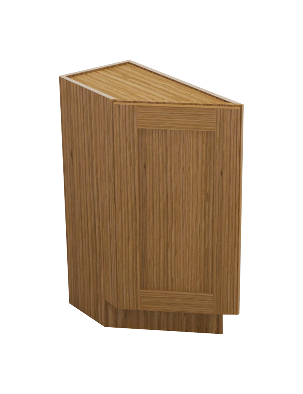 Woodland Brown Shaker Btc12l Angle Base End Cabinet Closed