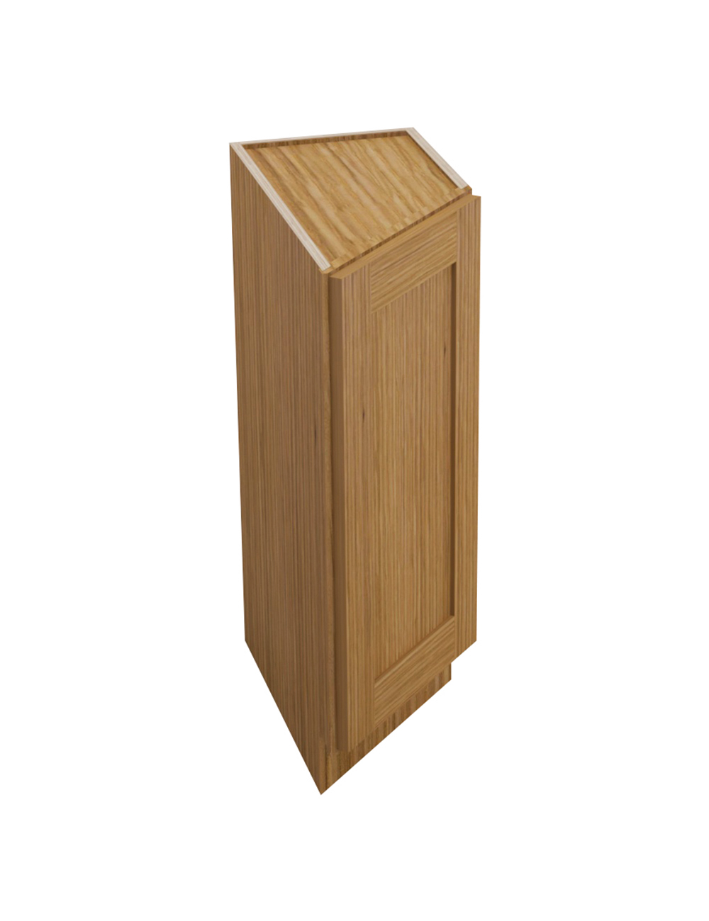 Woodland Brown Shaker Btc12r Angle Base End Cabinet Closed