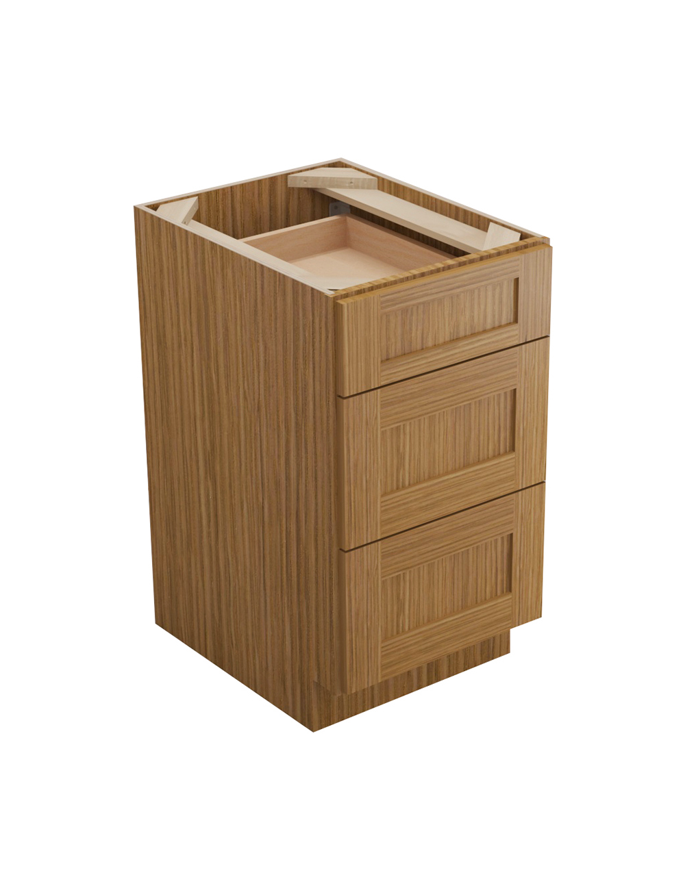 Woodland Brown Shaker Db183 Drawer Base Cabinet Closed