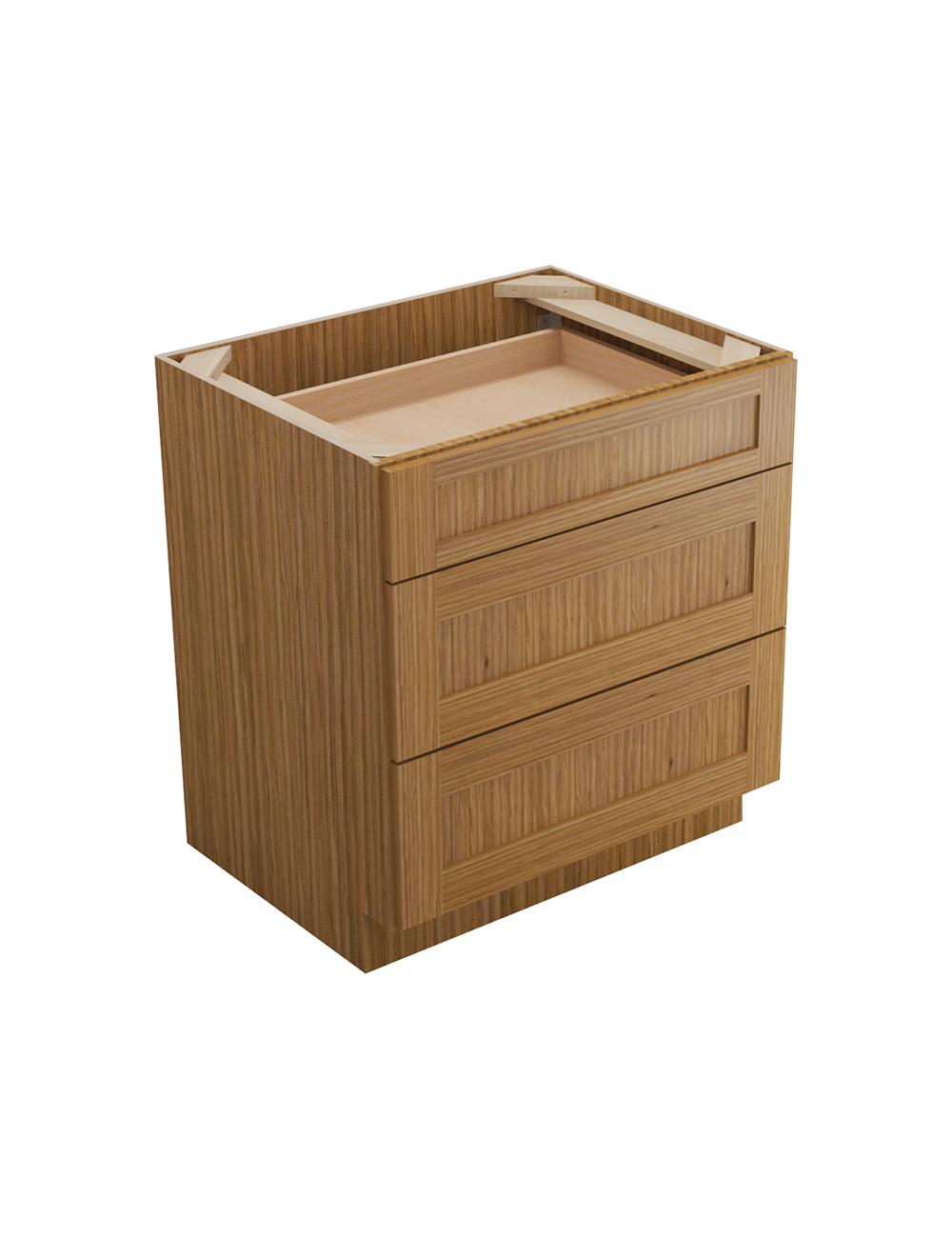 Woodland Brown Shaker Db303 Drawer Base Cabinet Closed