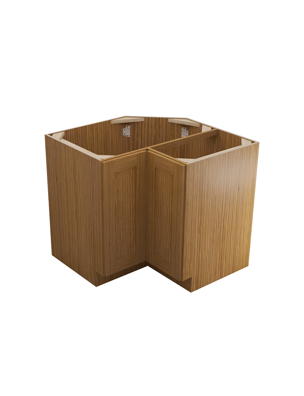 Woodland Brown Shaker Ls3612s Easy Reach Corner Cabinet Closed
