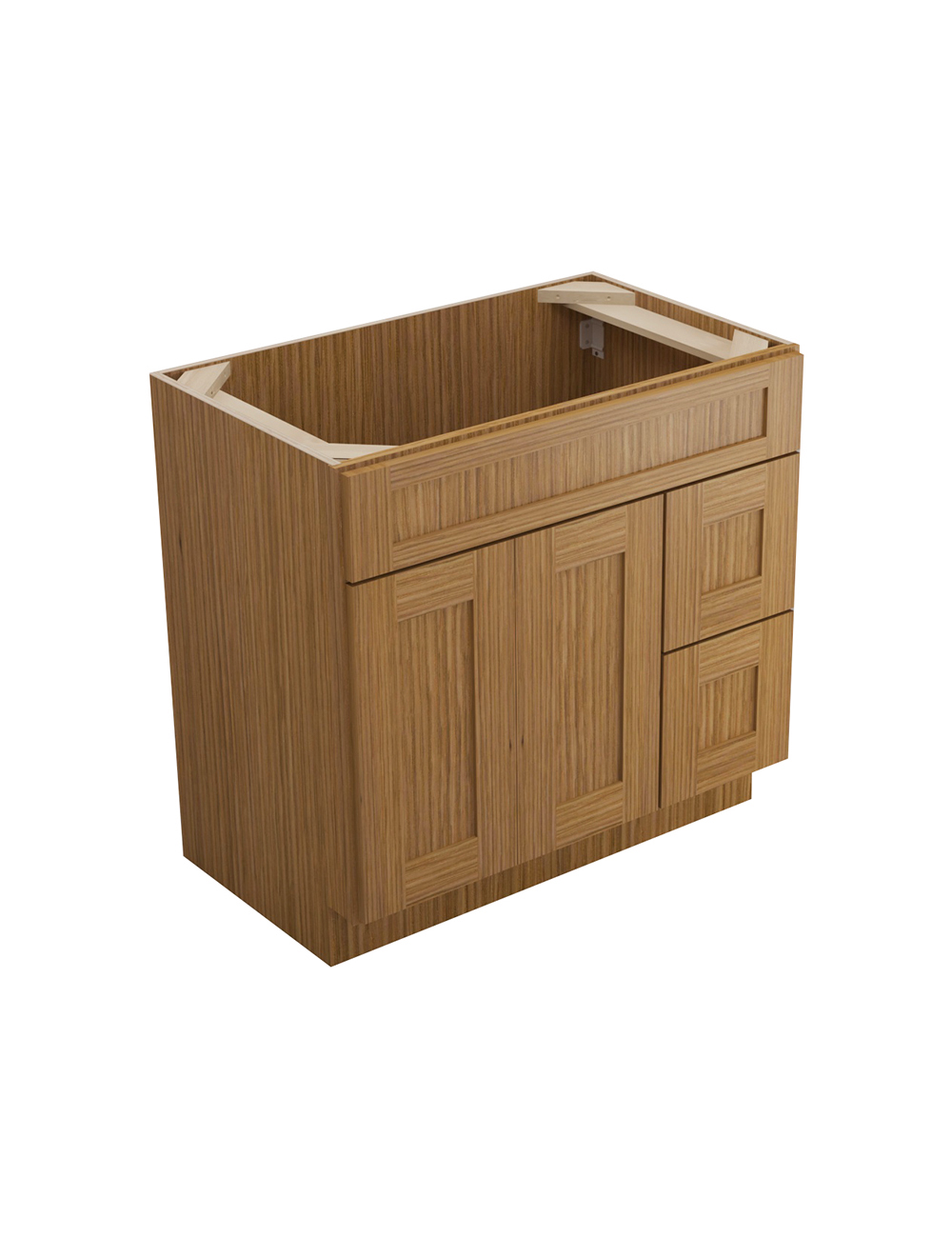 Woodland Brown Shaker S3621bdr Right Drawer Vanity Closed