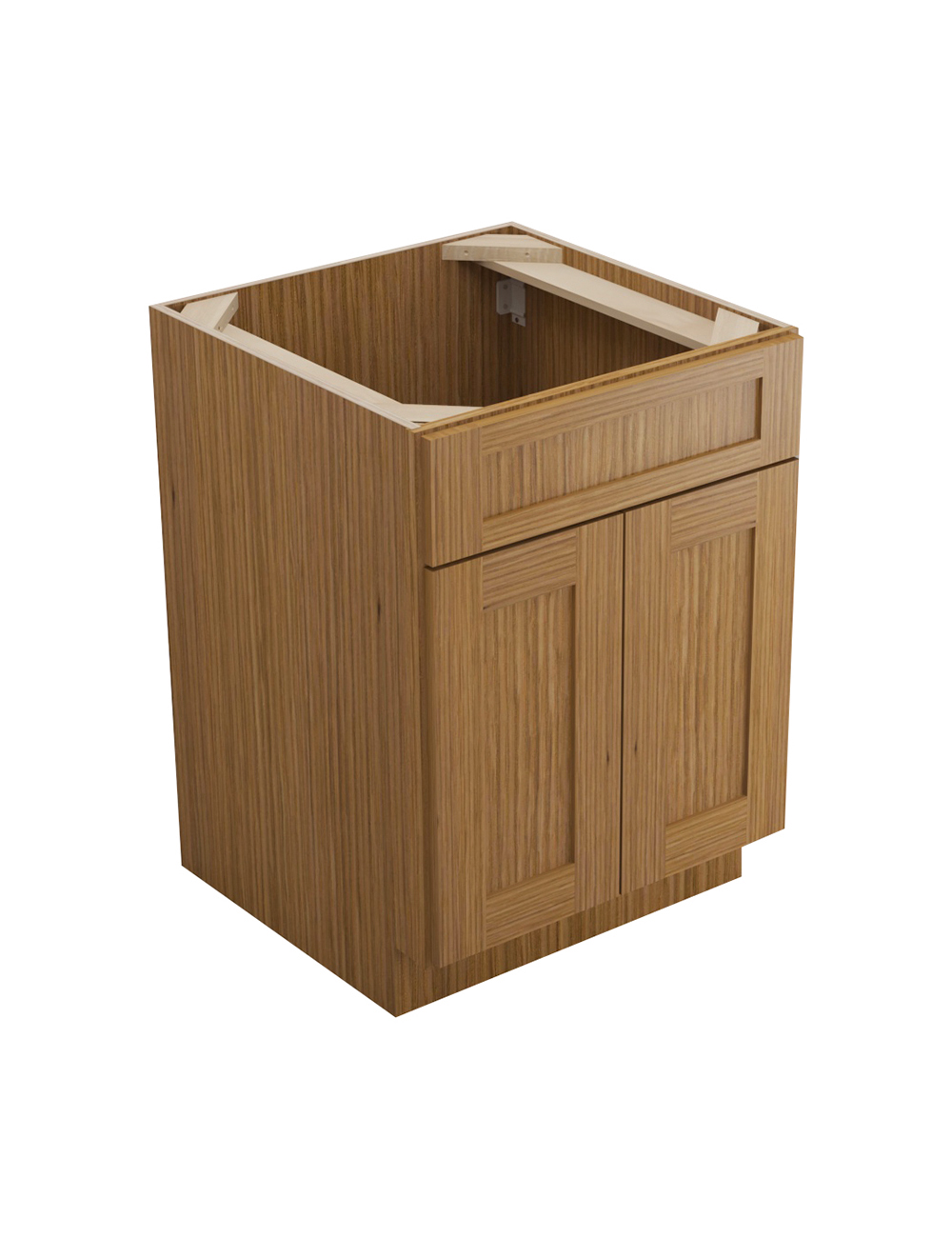 Woodland Brown Shaker Sb24b Sink Base Cabinet Closed