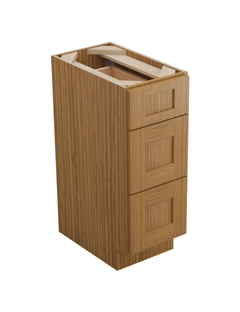 Woodland Brown Shaker Svb1221 Drawer Base Vanity Closed