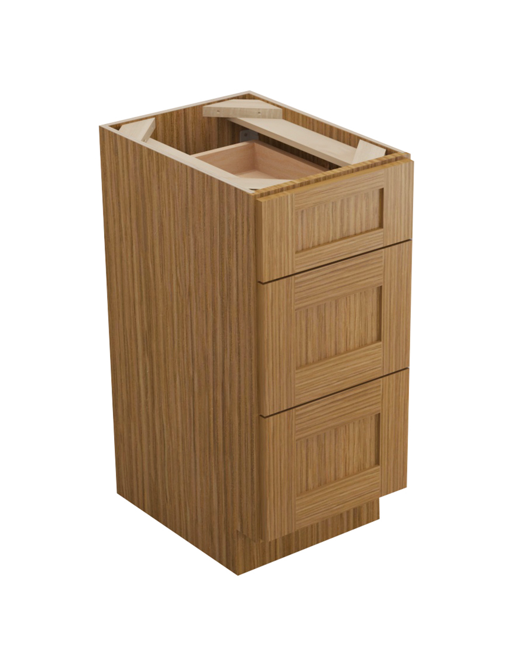 Woodland Brown Shaker Svb1521 Drawer Base Vanity Closed
