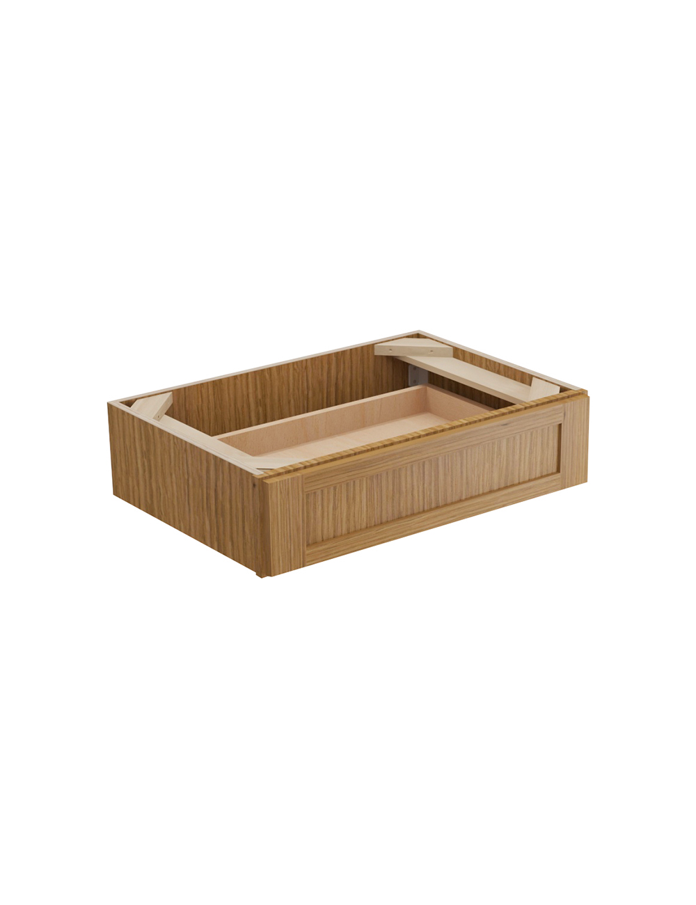 Woodland Brown Shaker Svdu3021 Desk Drawer Vanity Closed