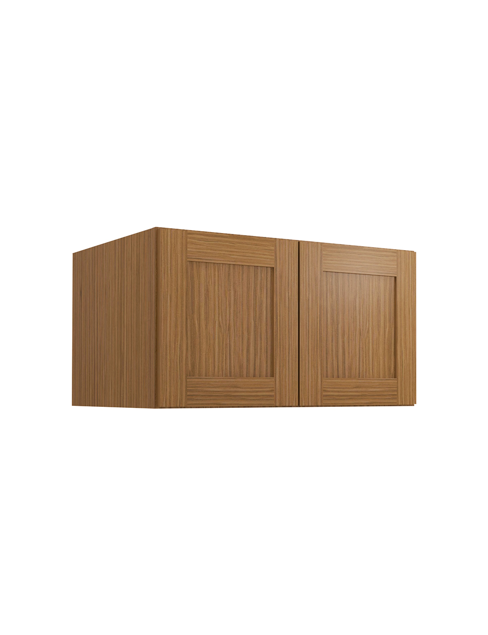 Woodland Brown Shaker W331824b Refrigerator Wall Cabinet Closed