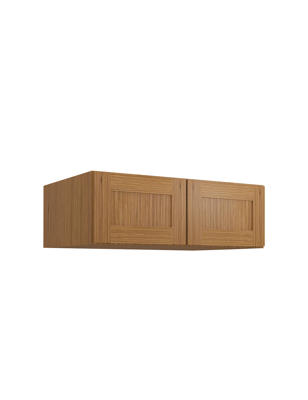 Woodland Brown Shaker W361224b Refrigerator Wall Cabinet Closed