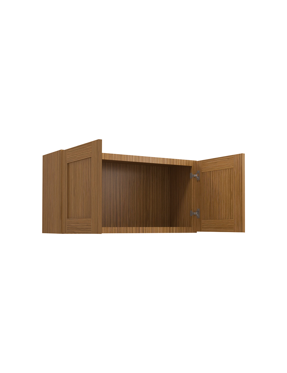 AR-W3618B: Woodland Brown Shaker 36″ Double Door Bridge Wall Cabinet