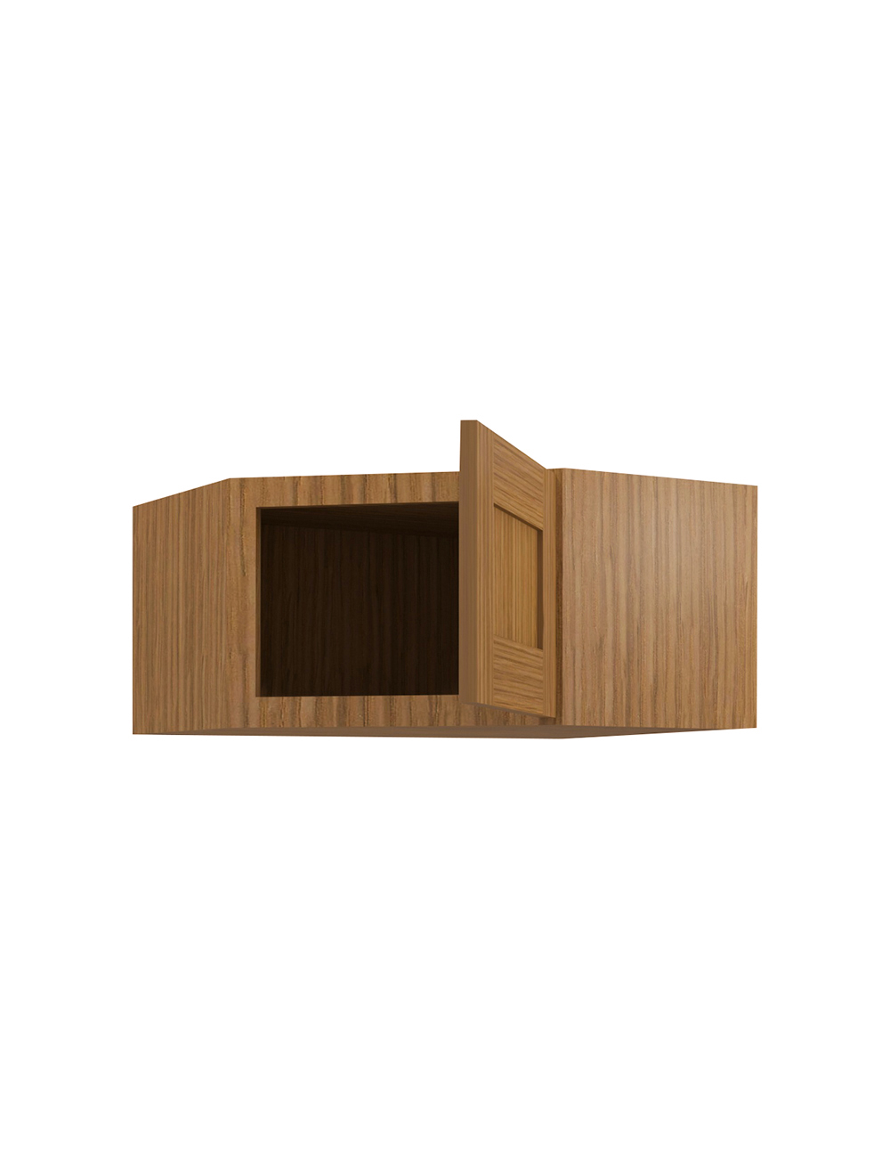 AR-WDC2412: Woodland Brown Shaker 24″ Diagonal Corner Wall Cabinet