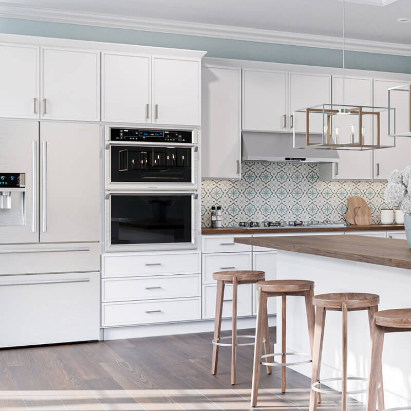 Edgeline White Kitchen Cabinets
