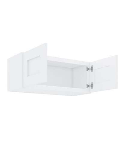 AW-W3612B: Ice White Shaker 36″ Double Door Bridge Wall Cabinet
